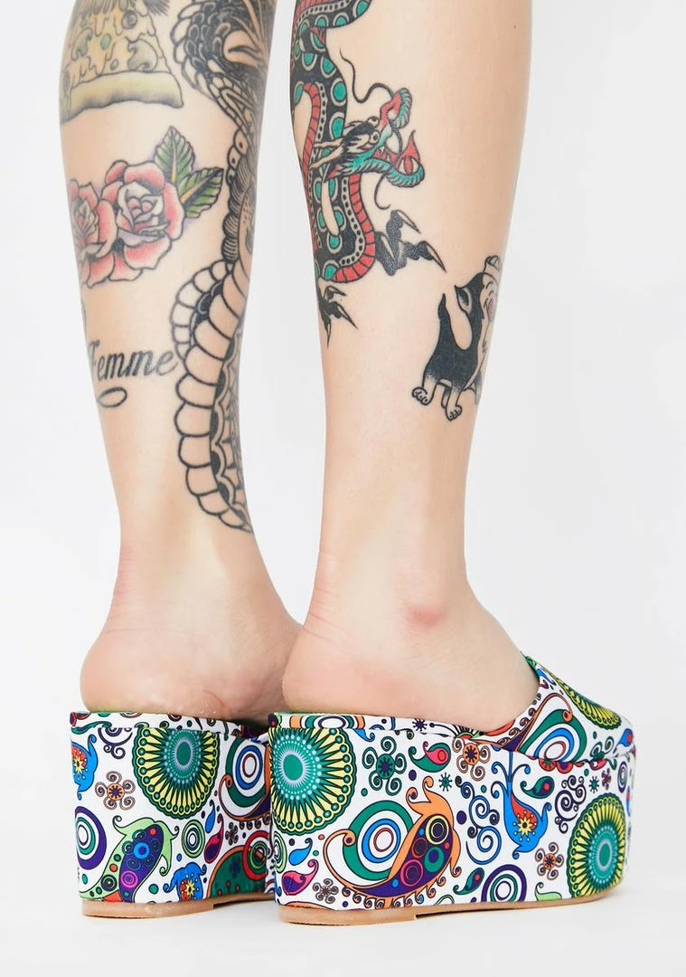 Budget π€© Lemon Drop By Privileged Platforms Paisley Lenox Platform π©΄ Sandals π 4 Lemon Drop By Privileged Platforms Paisley Lenox Platform Sandals