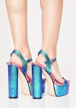 Outlet π Lemon Drop By Privileged Aqua Poisoned Lover Platform π Heels π 7 Lemon Drop By Privileged Aqua Poisoned Lover Platform Heels