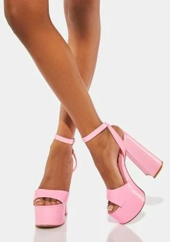 Lemon Drop By Privileged Pink Ruduki Platform Heels
