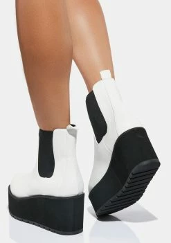 Lemon Drop By Privileged Boots & Booties White Jubal Ankle Boots