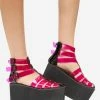 Lemon Drop By Privileged Platforms Fuchsia Pest Platform Sandals