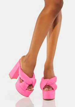 Lemon Drop By Privileged Platforms Pink Joey Platform Heels
