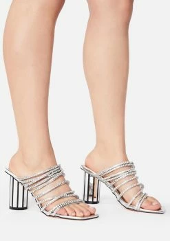 Lemon Drop By Privileged Silver Tendence Block Heels