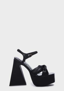Lemon Drop By Privileged Black Hiner Platform Heels