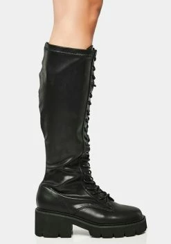 Lemon Drop By Privileged Bobbi Knee-High Combat Boots