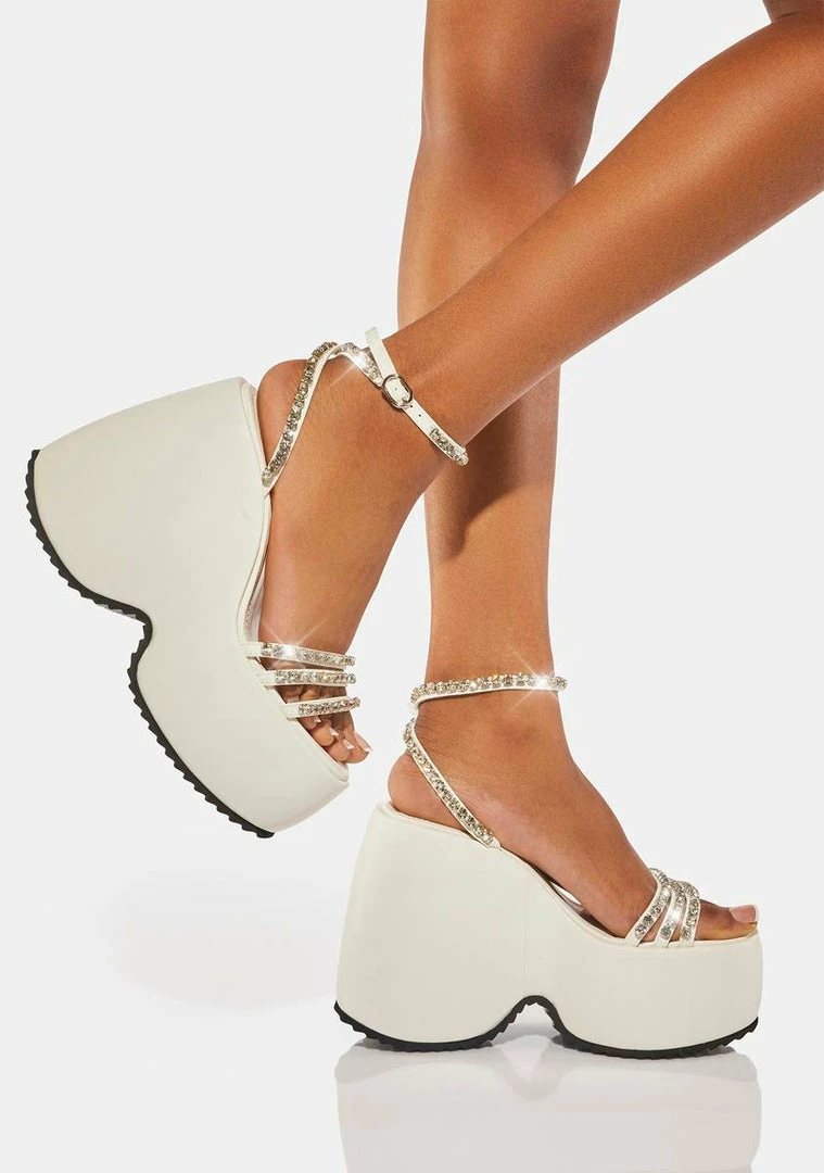 Outlet π Lemon Drop By Privileged White Ramsey Platform π Heels π€© 2 Lemon Drop By Privileged White Ramsey Platform Heels