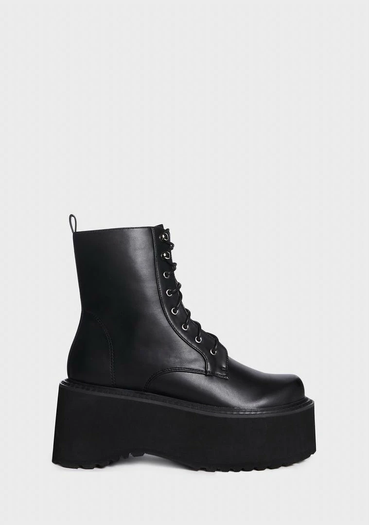 Best Pirce ✔️ Lemon Drop By Privileged Combat 🥾 Boots Black Cornelia Platform 🥾 Boots 🎉 1 Lemon Drop By Privileged Combat Boots Black Cornelia Platform Boots