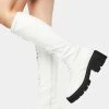 Lemon Drop By Privileged Knee High Boots White Bobbi Knee-High Boots