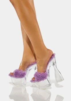 Lemon Drop By Privileged Platforms Purple Xavia Platform Heels
