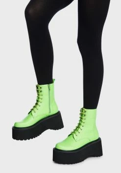 Lemon Drop By Privileged Lime Cornelia Platform Boots