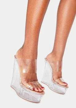 Lemon Drop By Privileged Poper Clear Wedges