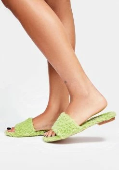 Lemon Drop By Privileged Green Atlee Slide Sandals