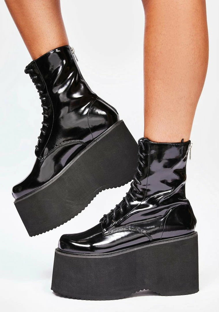 Top 10 π Lemon Drop By Privileged Black Melissa Platform π₯Ύ Boots π 1 Lemon Drop By Privileged Black Melissa Platform Boots