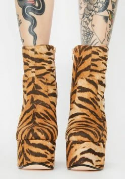 Lemon Drop By Privileged Animal Print Zimia Boots