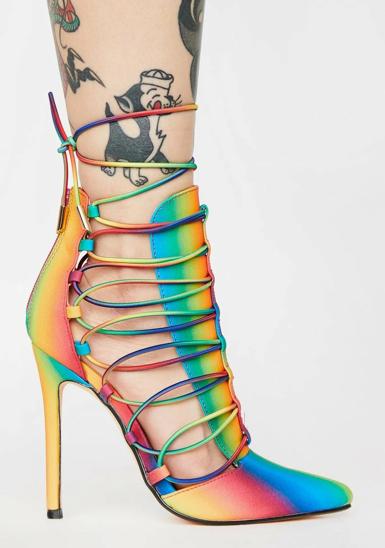 Discount π Lemon Drop By Privileged Rainbow Crispp Lace Up π Heels π 2 Lemon Drop By Privileged Rainbow Crispp Lace Up Heels
