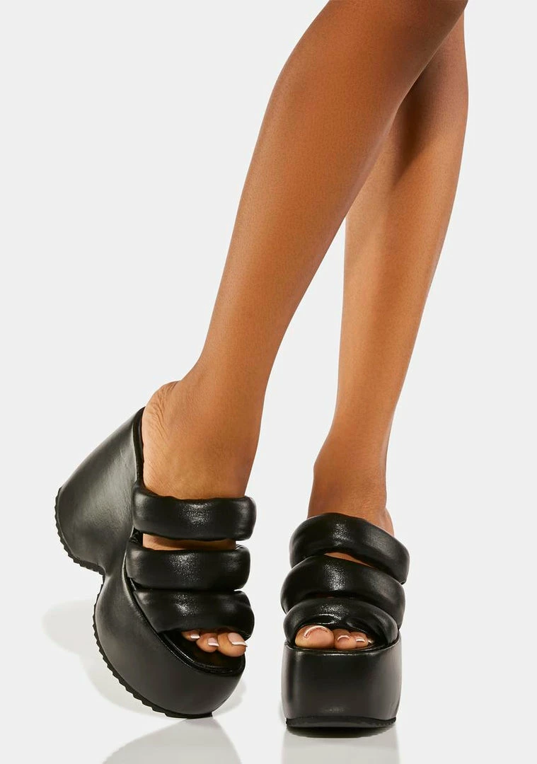 Cheap β€οΈ Lemon Drop By Privileged Black Winter Platform π©΄ Sandals π 2 Lemon Drop By Privileged Black Winter Platform Sandals