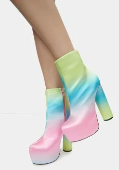 Lemon Drop By Privileged Pink Hafida Platform Boots