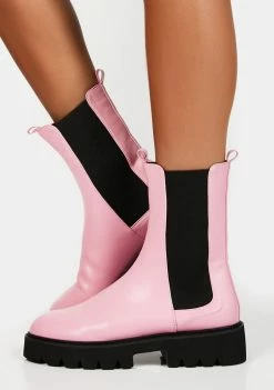 Lemon Drop Shop 10 Lemon Drop By Privileged Pink Printed Ankle Boots Boots & Booties