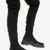 Lemon Drop By Privileged Platforms Black Momentum Knee High Boots