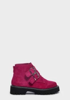 Lemon Drop Shop 30 Lemon Drop By Privileged Boots & Booties Fuchsia Flippen Ankle Boots
