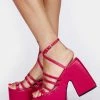 Lemon Drop By Privileged Fuchsia Tornado Platform Heels