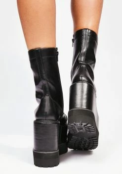 Lemon Drop By Privileged Black Dizzy Platform Boots