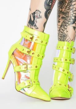 Lemon Drop By Privileged Keeler Heeled Booties Boots & Booties