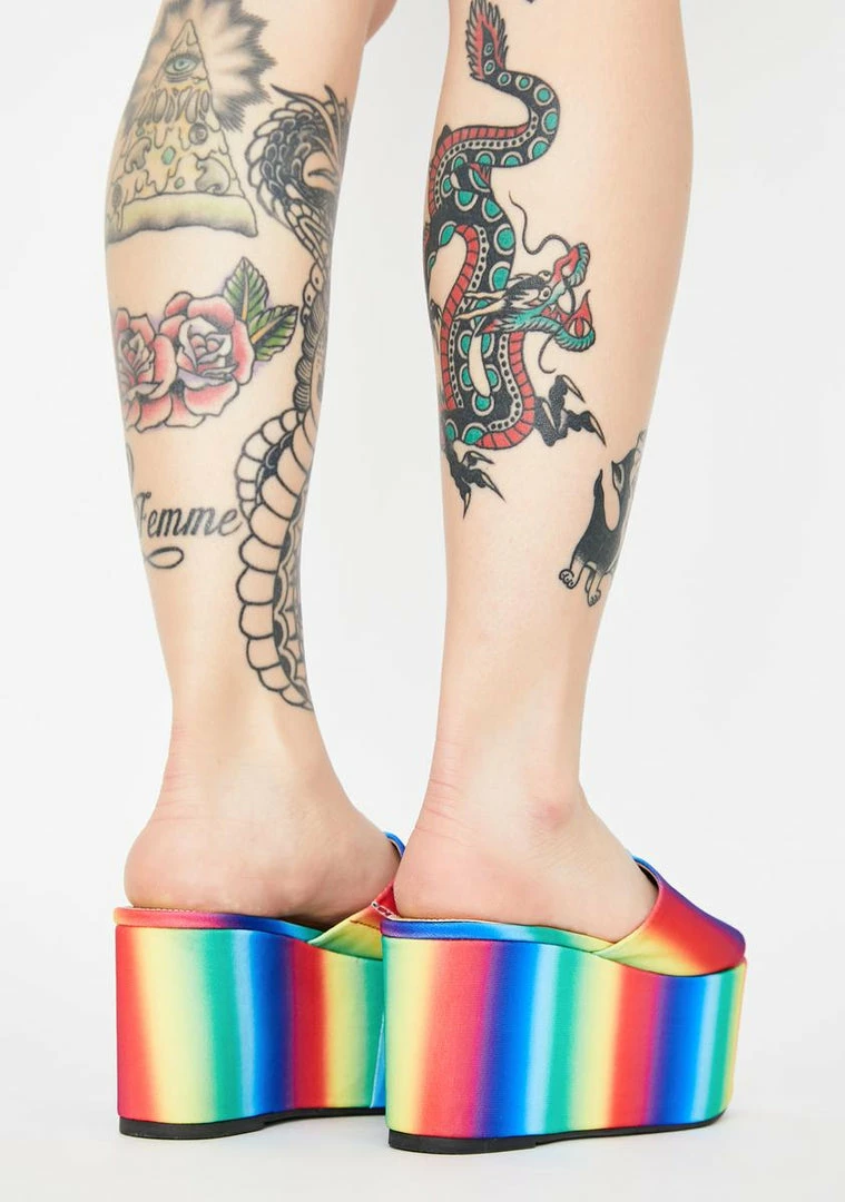 Cheap π₯ Lemon Drop By Privileged Rainbow Lenox Platform π©΄ Sandals β€οΈ 4 Lemon Drop By Privileged Rainbow Lenox Platform Sandals