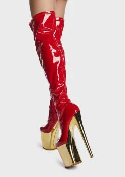 Lemon Drop By Privileged Platform Boots Caterina Thigh-High Boots