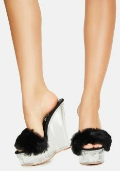 Lemon Drop By Privileged Black Iris Wedge Heels Wedges