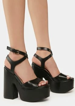 Lemon Drop By Privileged Black Taga Platform Heels