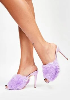Lemon Drop By Privileged Purple Shellie Fluffy Heels