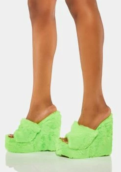 Lemon Drop By Privileged Green Sloane Wedge Heels
