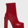 Lemon Drop By Privileged Red Litten Platform Boots