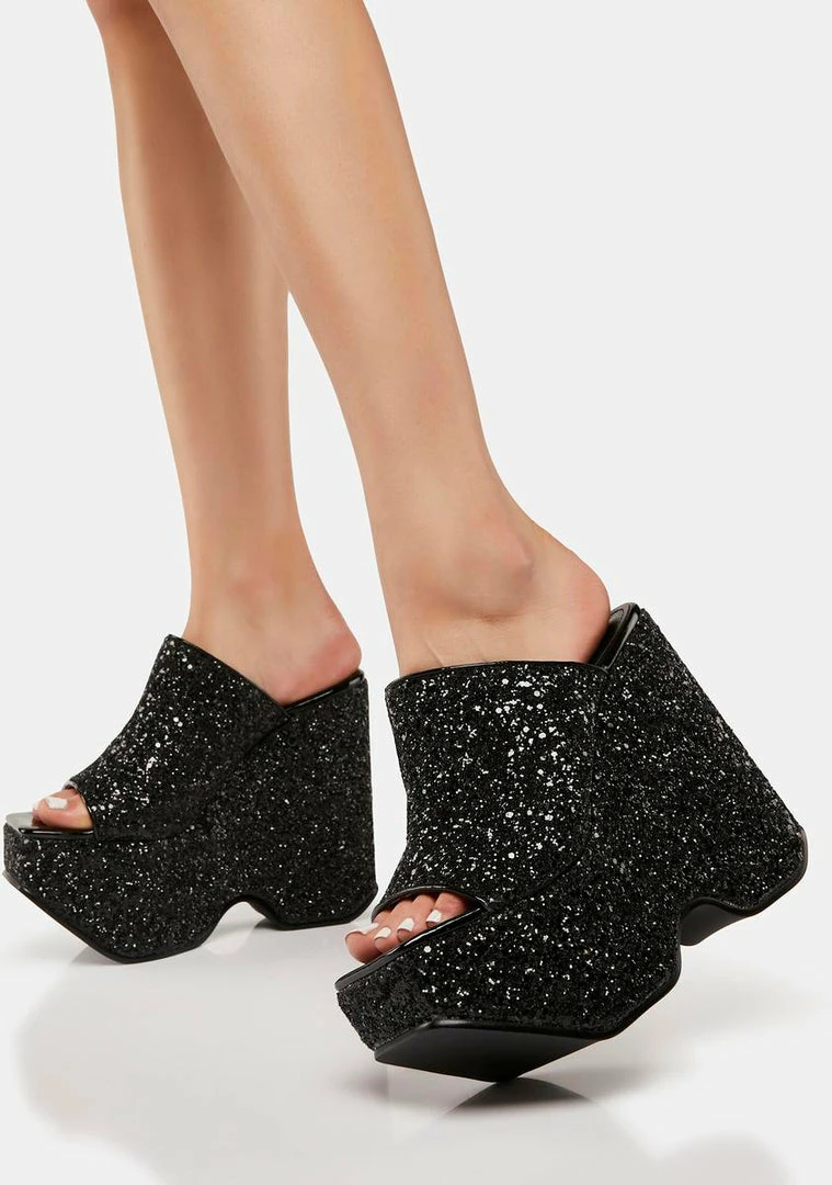 Hot Sale π Lemon Drop By Privileged Black Rezza Wedge π Heels β 5 Lemon Drop By Privileged Black Rezza Wedge Heels