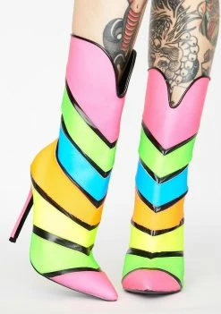Top 10 ๐ฅ Lemon Drop By Privileged Plushin Rainbow Heeled ๐ฅพ Boots ๐ฅพ Boots & Booties ๐ 6 Lemon Drop By Privileged Plushin Rainbow Heeled Boots Boots & Booties