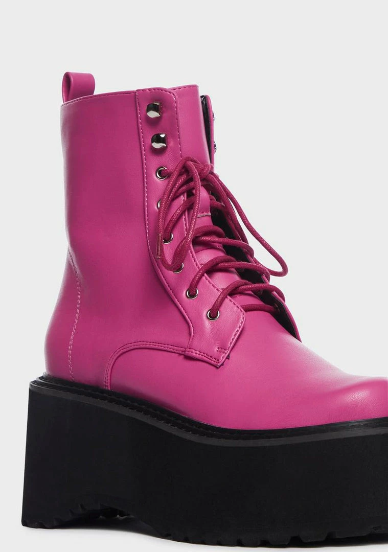 Hot Sale π Lemon Drop By Privileged Fuchsia Cornelia Platform π₯Ύ Boots Combat π₯Ύ Boots π₯° 3 Lemon Drop By Privileged Fuchsia Cornelia Platform Boots Combat Boots