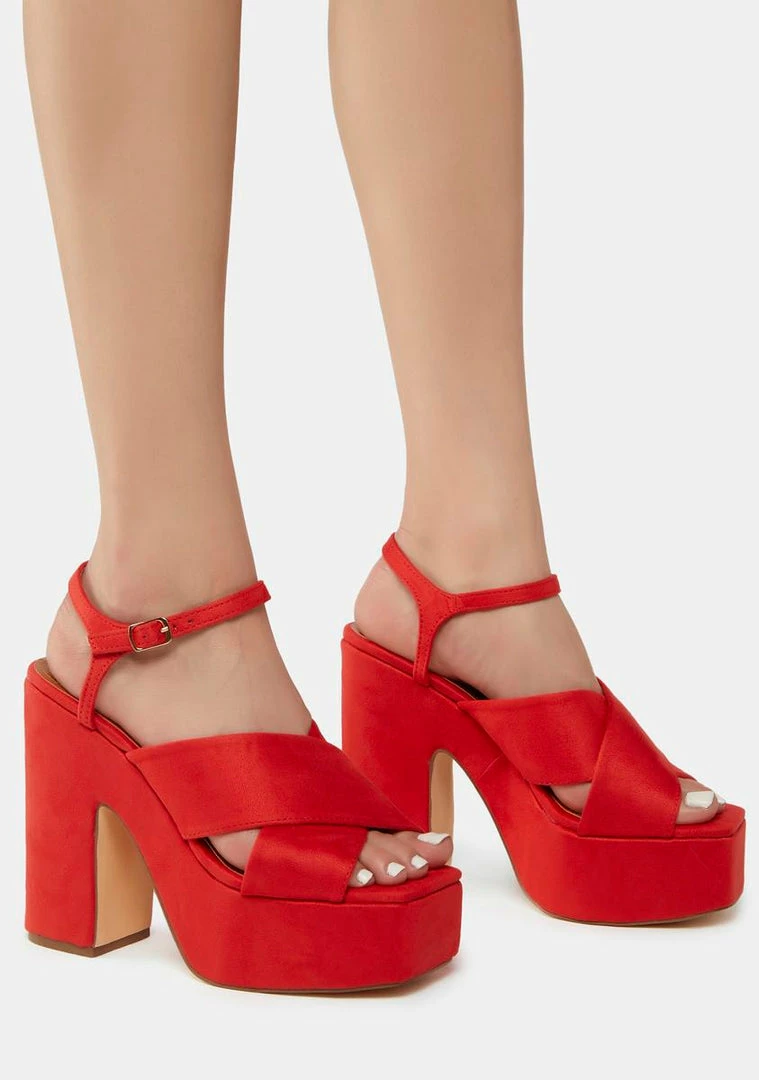 Cheap β Lemon Drop By Privileged Red Sunniva Faux Suede Platform π Heels β 1 Lemon Drop By Privileged Red Sunniva Faux Suede Platform Heels