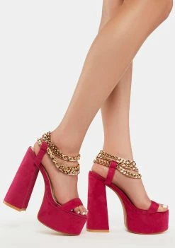 Lemon Drop By Privileged Fuchsia Valleyheart Platform Heels