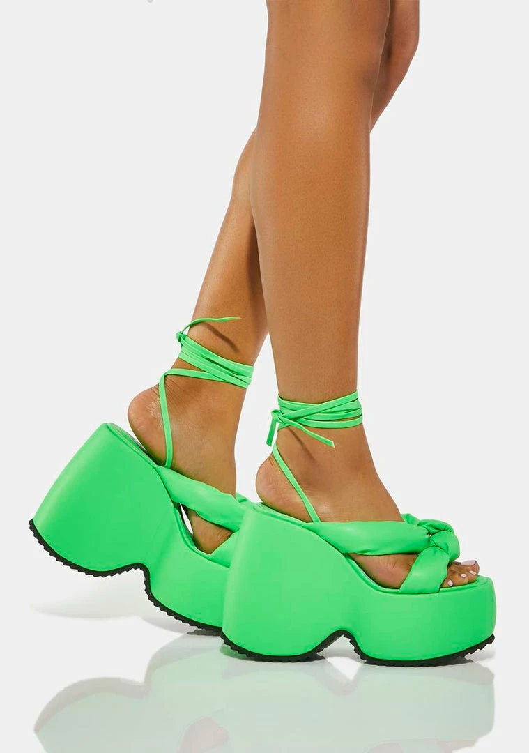 Buy π Lemon Drop By Privileged Platforms Vally Platform π©΄ Sandals π 3 Lemon Drop By Privileged Platforms Vally Platform Sandals