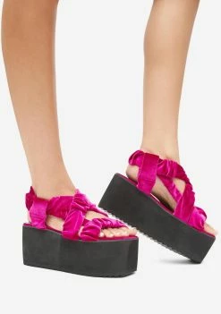 Lemon Drop By Privileged Platforms Plum Danyah Platform Sandals