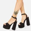 Lemon Drop By Privileged Black Ruduki Platform Heels Platforms