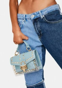 Lemon Drop By Privileged Edge Studded Handbag Bags & Wallets