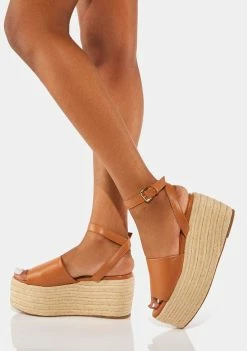Lemon Drop By Privileged Camel Liam Platform Sandals