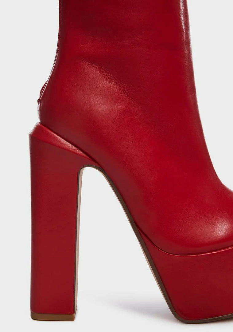 Cheap β Lemon Drop By Privileged Red Litten Platform π₯Ύ Boots π 2 Lemon Drop By Privileged Red Litten Platform Boots