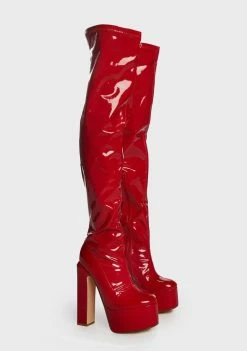 Hot Sale π Lemon Drop By Privileged Red Cranston Thigh-High π₯Ύ Boots Platforms π₯ 6 Lemon Drop By Privileged Red Cranston Thigh-High Boots Platforms