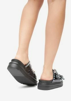 Promo π Lemon Drop By Privileged Black Leonara Slide π©΄ Sandals π 7 Lemon Drop By Privileged Black Leonara Slide Sandals