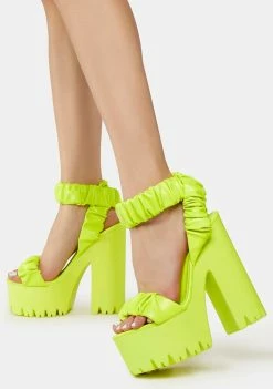 Lemon Drop By Privileged Yellow Ingra Platform Heels