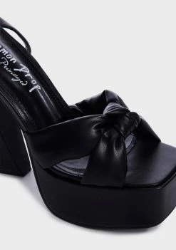 Lemon Drop By Privileged Black Hiner Platform Heels