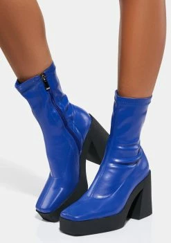 Lemon Drop By Privileged Boots & Booties Aqua Colby Ankle Boots